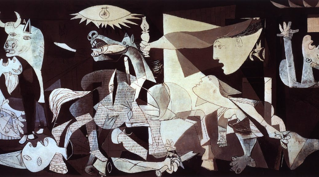 https://en.wikipedia.org/wiki/Guernica_(Picasso) by Pablo Picasso used to show Messoack view